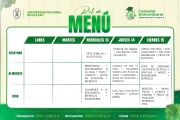 Comedor Universitario - Rol de Menu del 13 hasta 15 de mayo de 2026