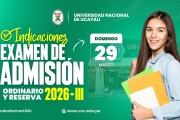 Indicaciones Examen de Admisión Ordinario y Reserva 2026-III