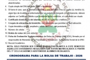 Requisitos para Bolsa de Trabajo 2026