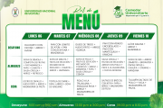 Comedor Universitario - Rol de Menú del 06 hasta 10 de julio de 2026