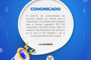 Comunicado examen de conocimiento cas 2025